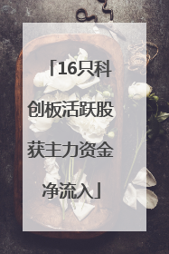 16只科创板活跃股获主力资金净流入