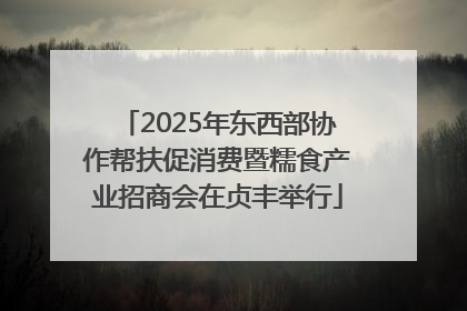 2025年东西部协作帮扶促消费暨糯食产业招商会在贞丰举行