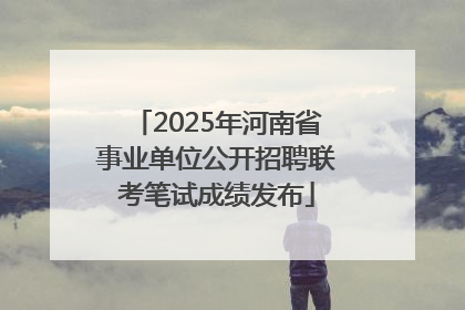 2025年河南省事业单位公开招聘联考笔试成绩发布
