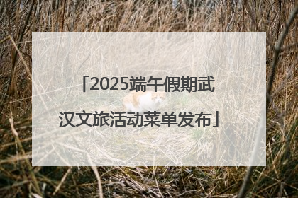 2025端午假期武汉文旅活动菜单发布