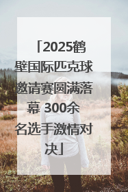 2025鹤壁国际匹克球邀请赛圆满落幕 300余名选手激情对决