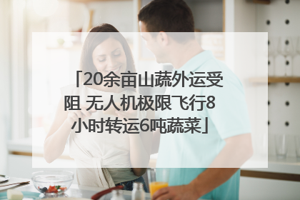 20余亩山蔬外运受阻 无人机极限飞行8小时转运6吨蔬菜