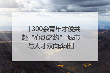 300余青年才俊共赴“心动之约” 城市与人才双向奔赴