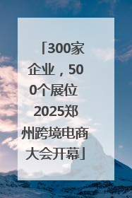300家企业，500个展位 2025郑州跨境电商大会开幕