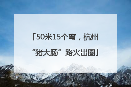 50米15个弯，杭州“猪大肠”路火出圈
