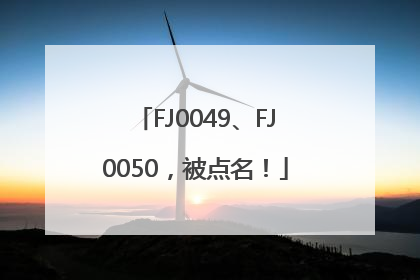 FJ0049、FJ0050，被点名！