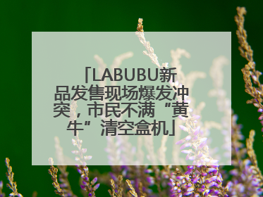 LABUBU新品发售现场爆发冲突，市民不满“黄牛”清空盒机